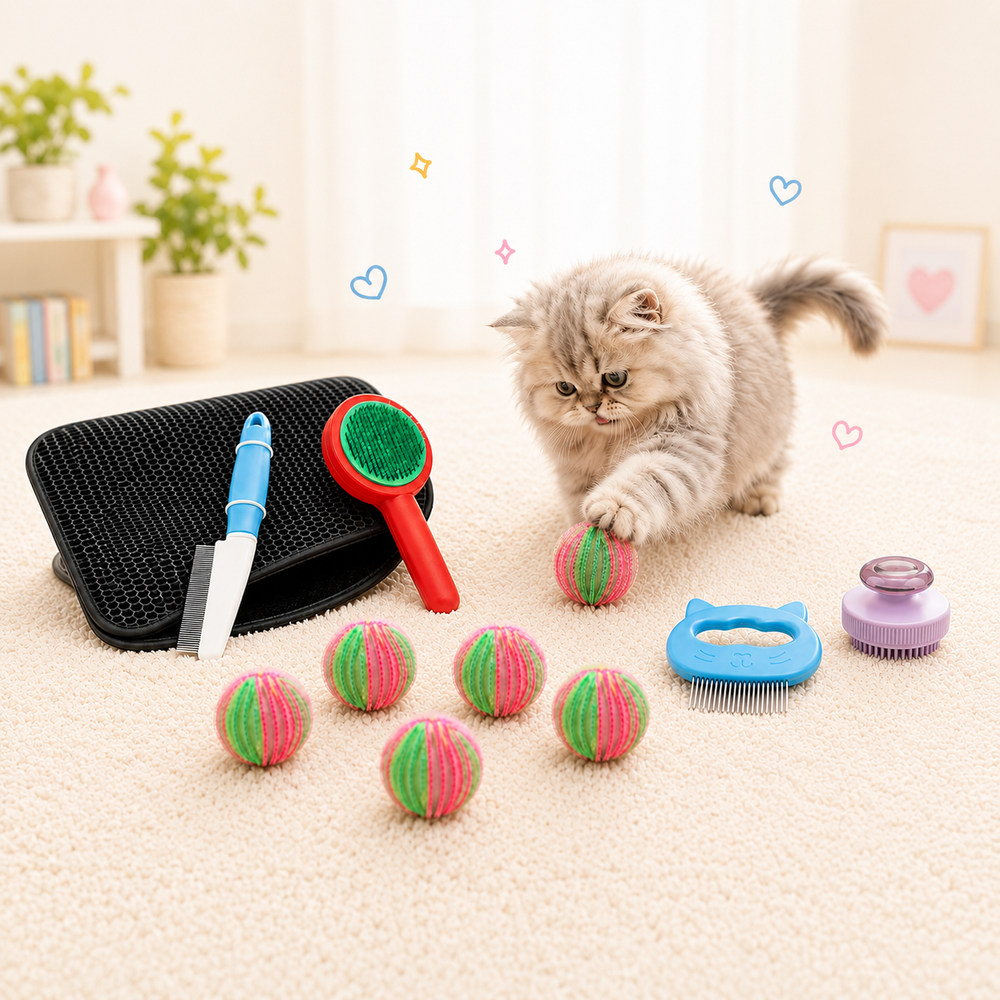 Cat Grooming and Hygiene Combo