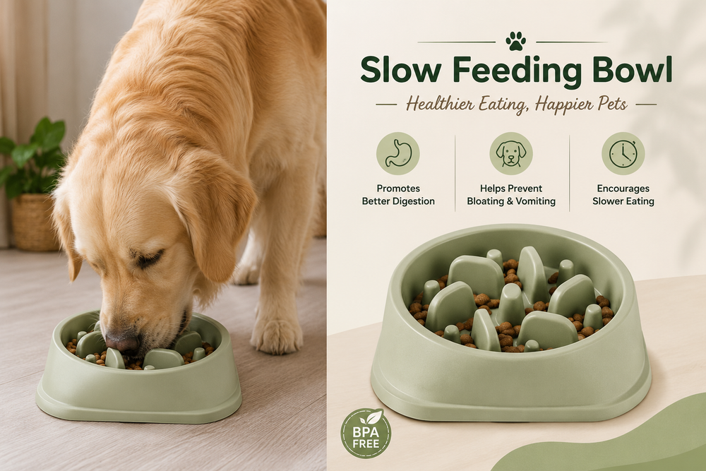 HeartyPaws slow feed bowl lifestyle image