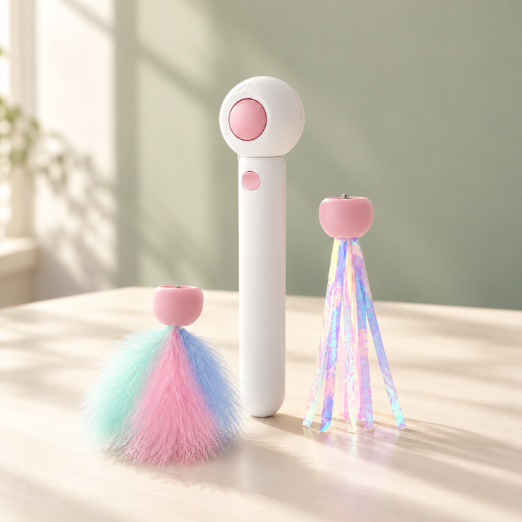 Cat Retracting Teaser Wand with Laser