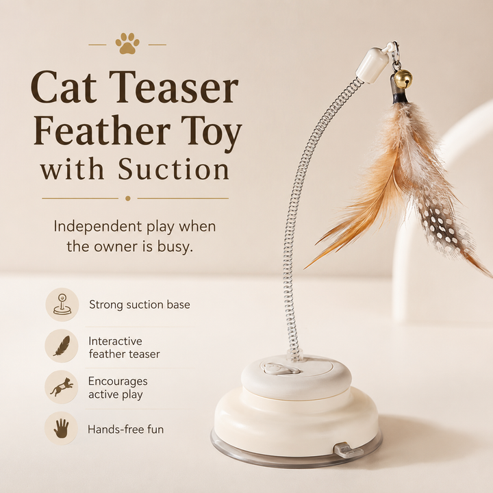 Cat Teaser Feather with Suction
