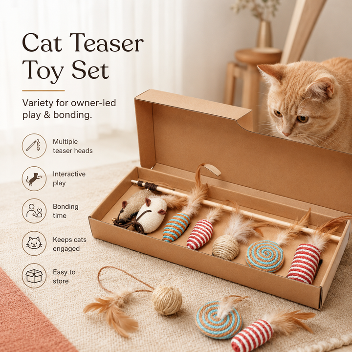 Cat Teaser Toy Set