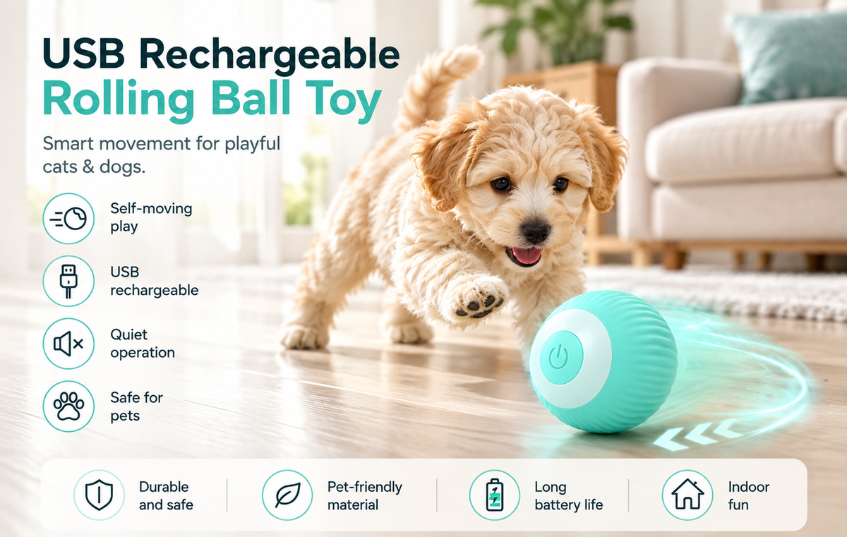 USB Rechargeable Gravity Rolling Ball