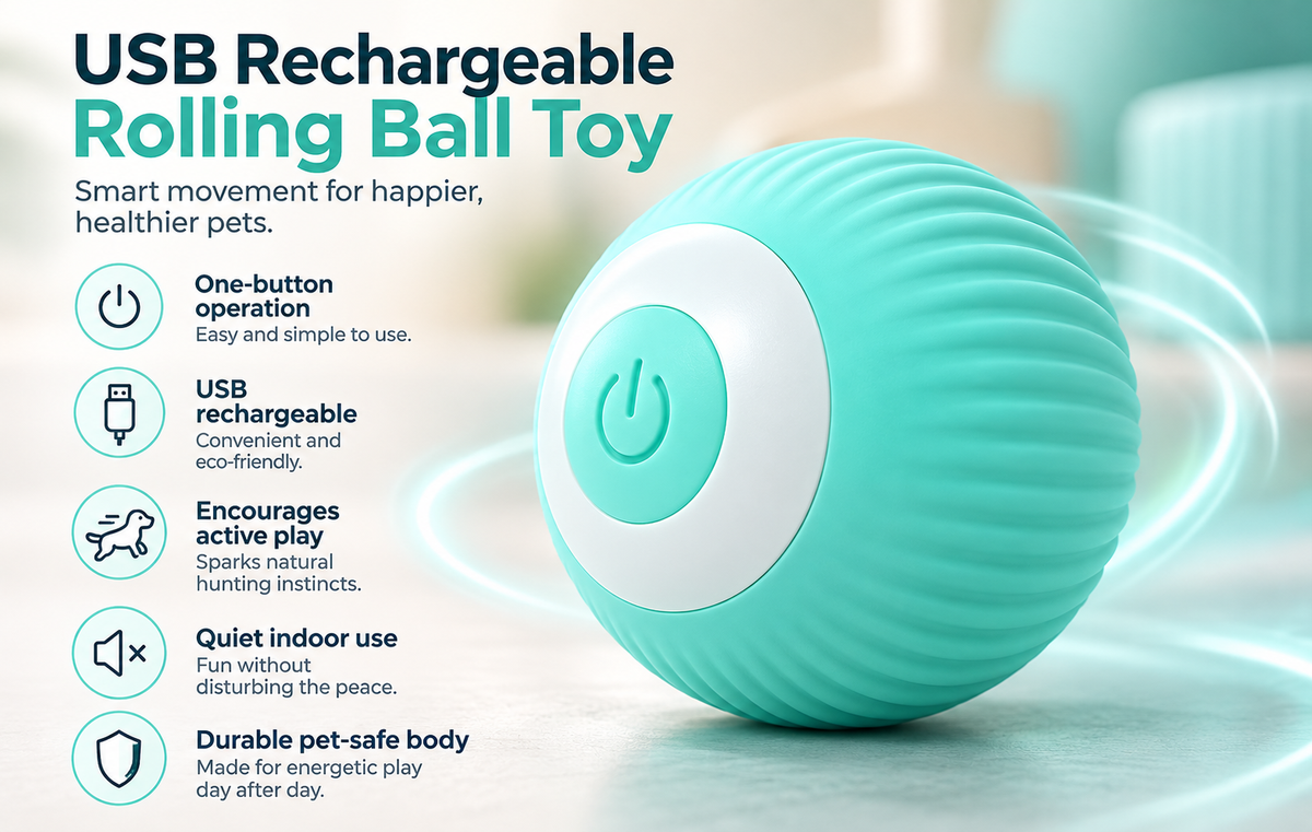 USB Rechargeable Gravity Rolling Ball