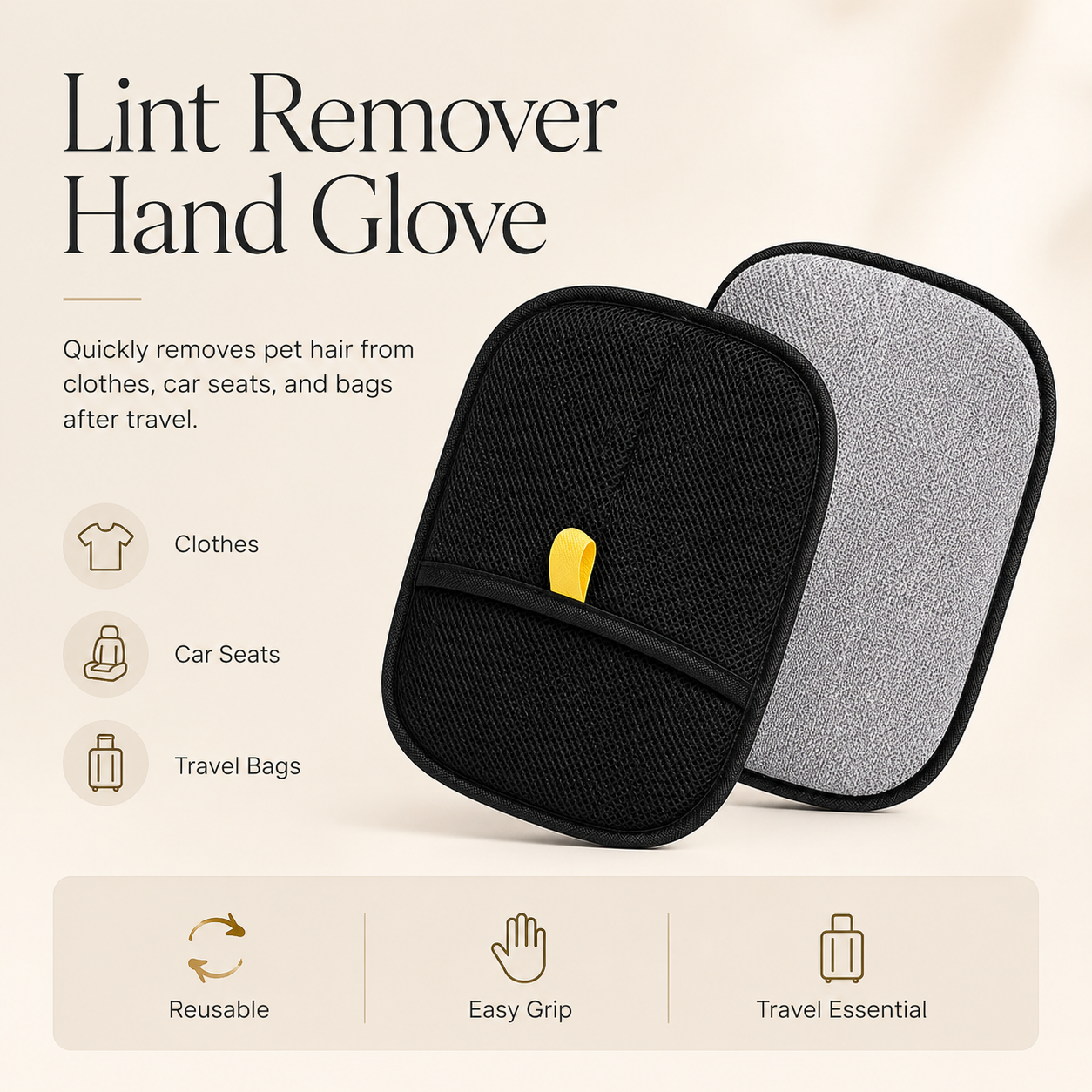 Lint Remover Hand Glove