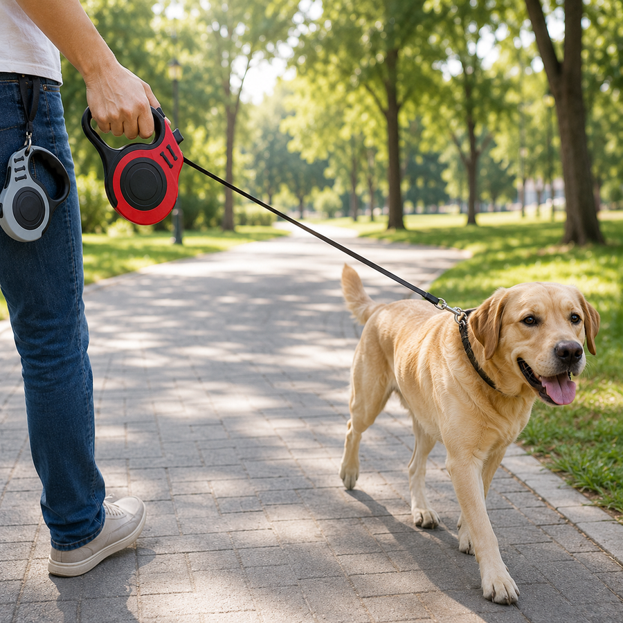 HeartyPaws automatic retractable leash