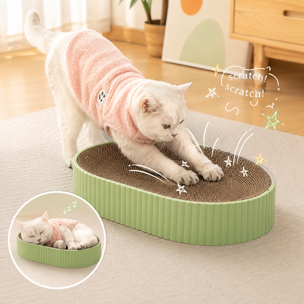 HeartyPaws cat scratch bed