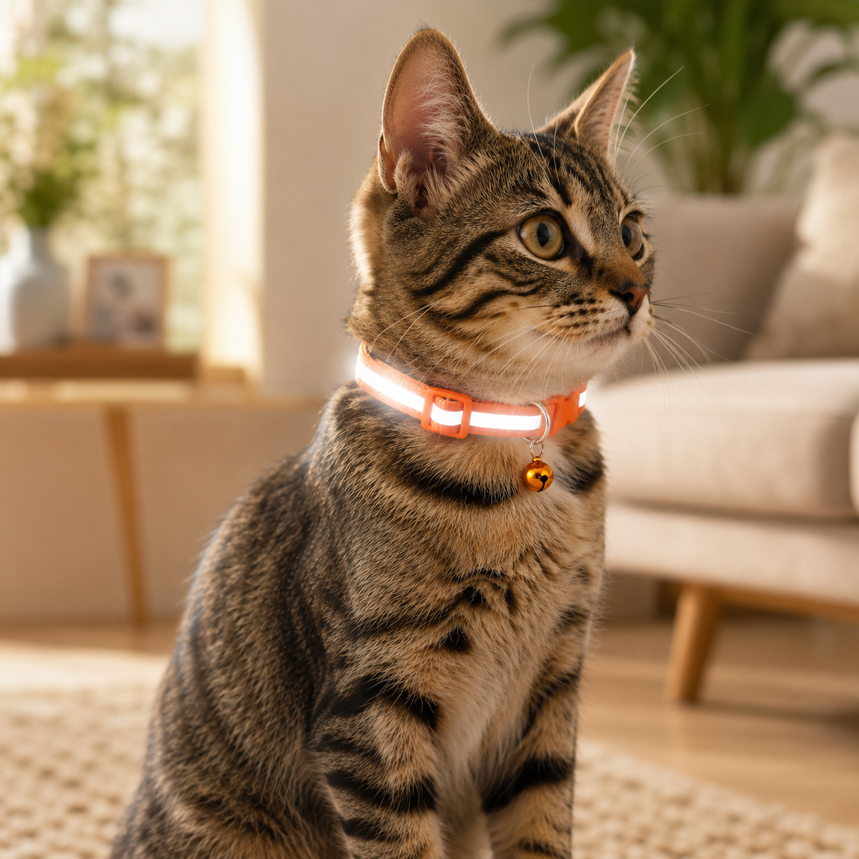 HeartyPaws reflective cat collar with bell