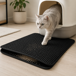 HeartyPaws double layer cat litter mat lifestyle image