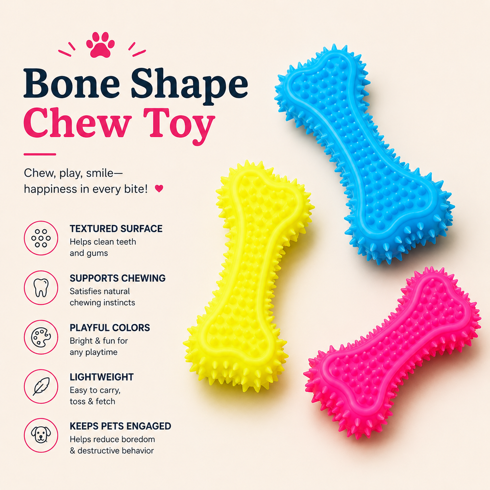 HeartyPaws Bone Shape Chew Toy product feature image