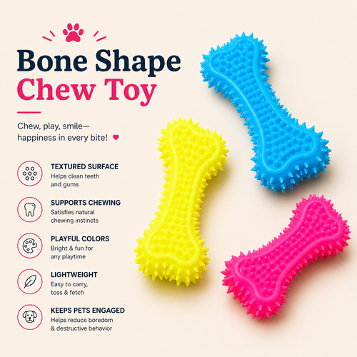 HeartyPaws Bone Shape Chew Toy product feature image