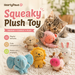 HeartyPaws Squeaky Plush Toy lifestyle image for kittens